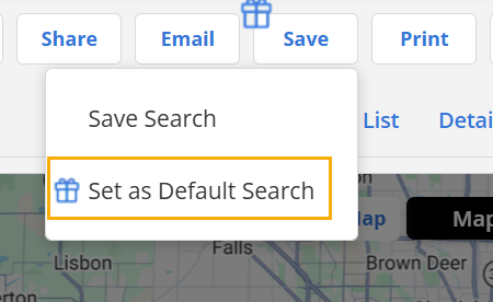 Set as Default Search Flexmls